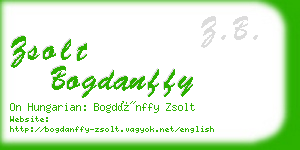 zsolt bogdanffy business card